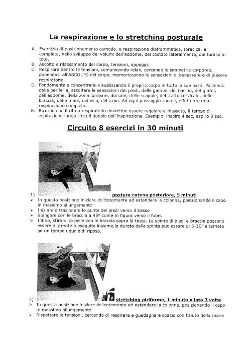 Respirazione e stretching posturale