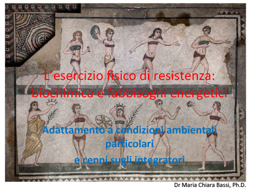 L’esercizio fisico di resistenza: biochimica e fabbisogni energetici